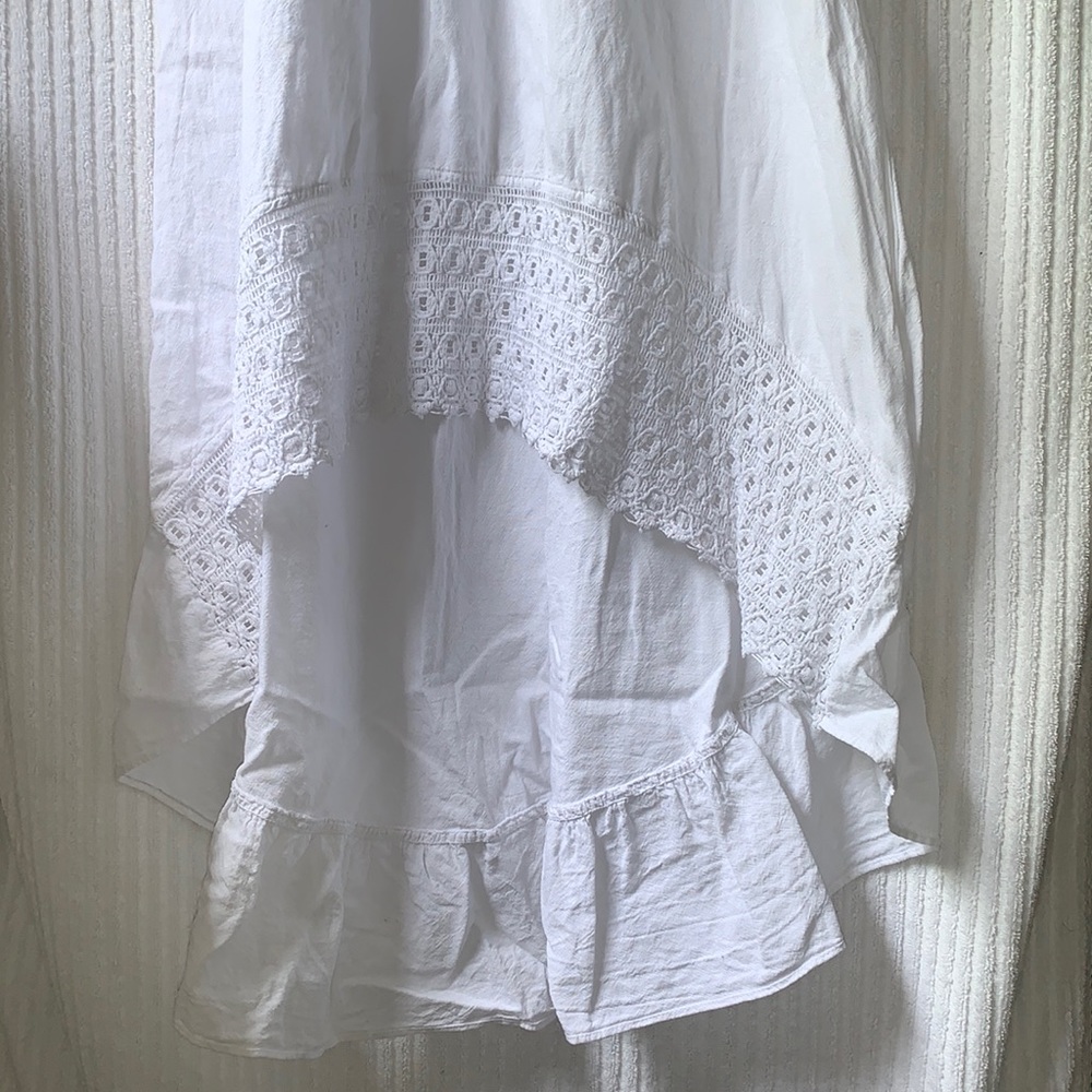 Seaspice Peruvian White Lace Off-Shoulder Midi Dress 100% Cotton Size xlarge - Picture 3 of 10